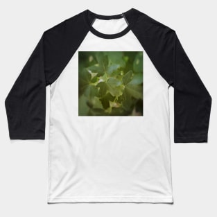 Maple Tree Green Leaves Baseball T-Shirt